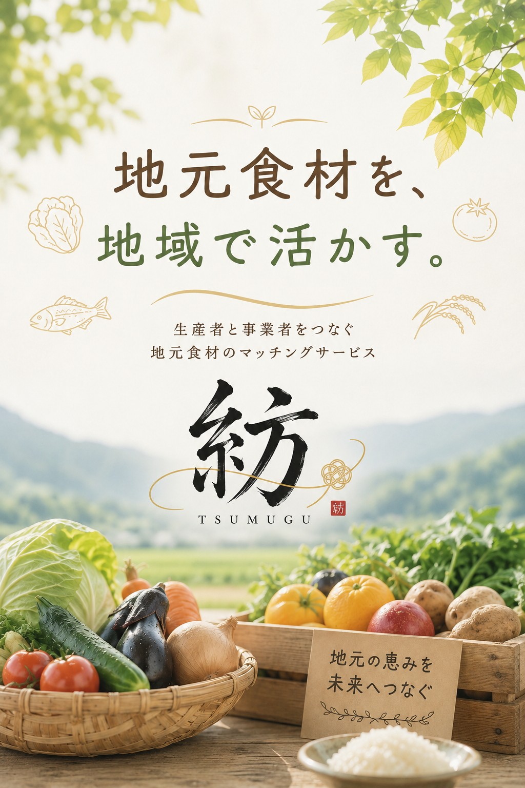 地元食材を、地域で活かす。
